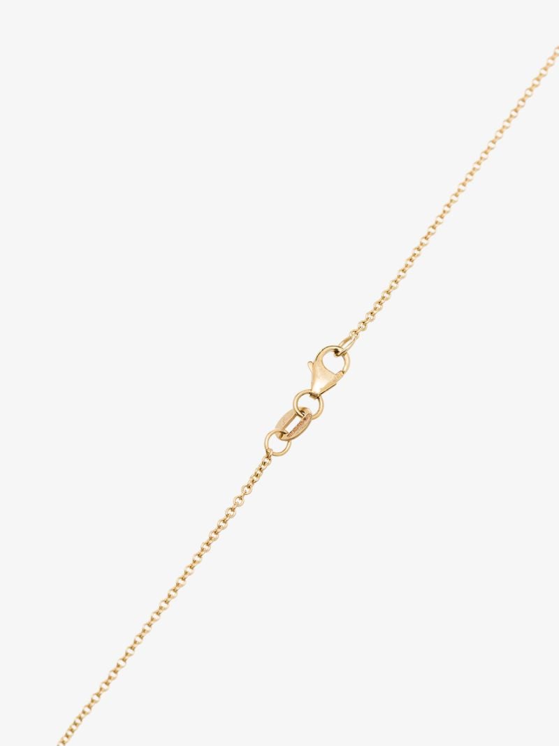 14k Yellow Gold Mini Compass Diamond Necklace