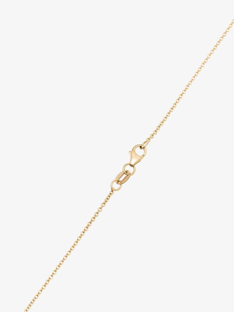 14k Yellow Gold Mini Compass Diamond Necklace