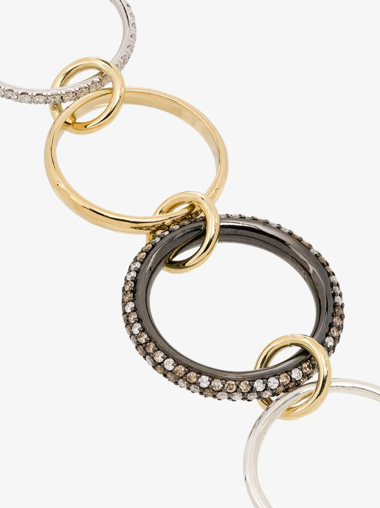 18k Yellow Gold Vega Diamond Linked Rings