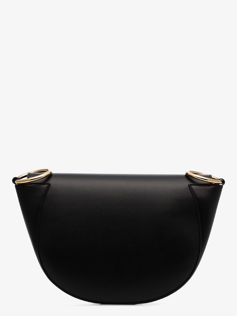 Black Perforated Logo Cross Body Bag