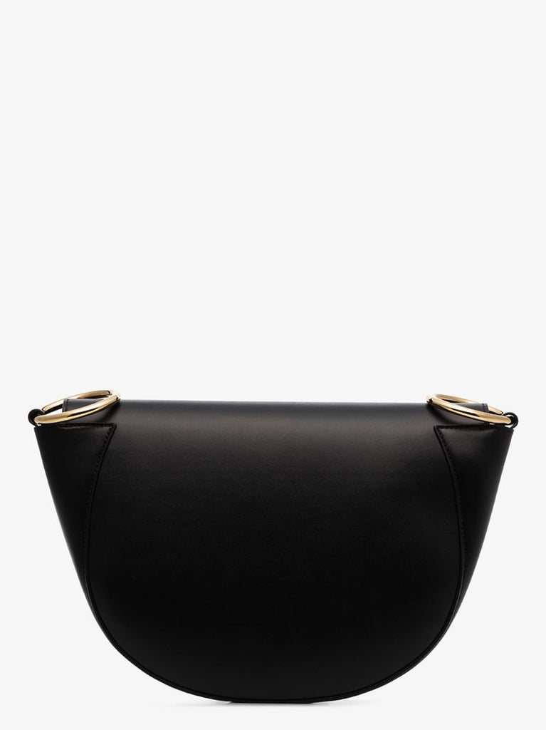 Black Perforated Logo Cross Body Bag