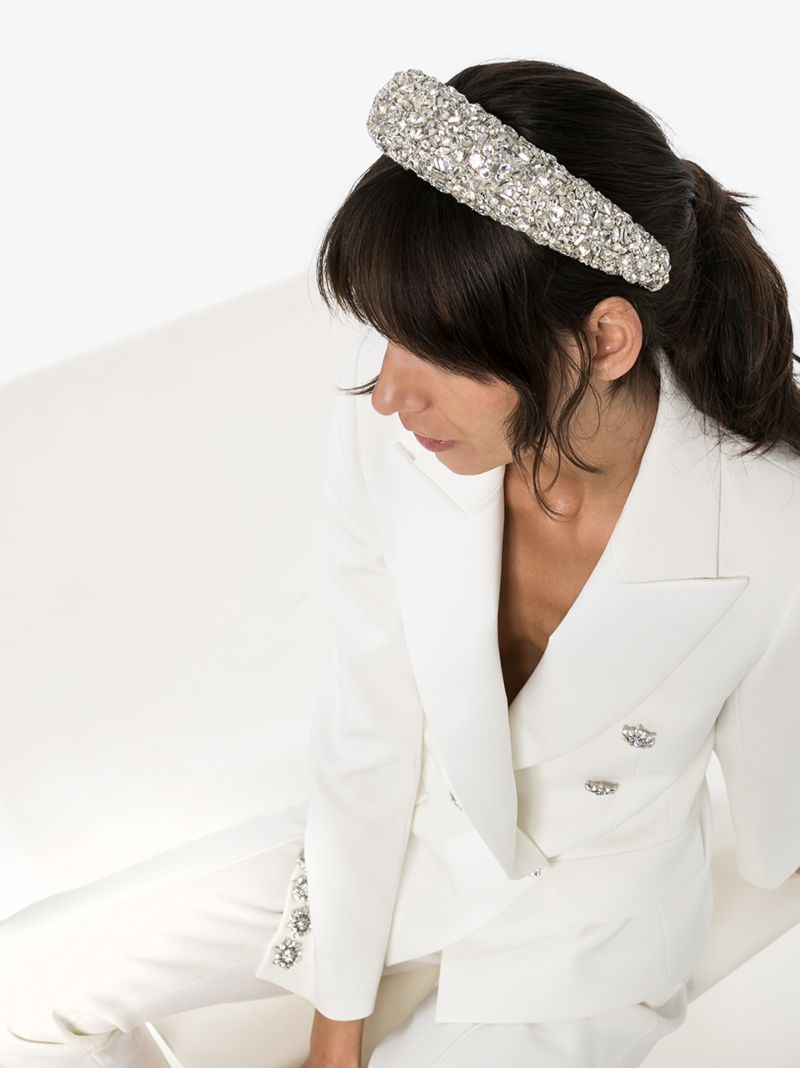 Silver-tone Medici Crystal-embellished Headband