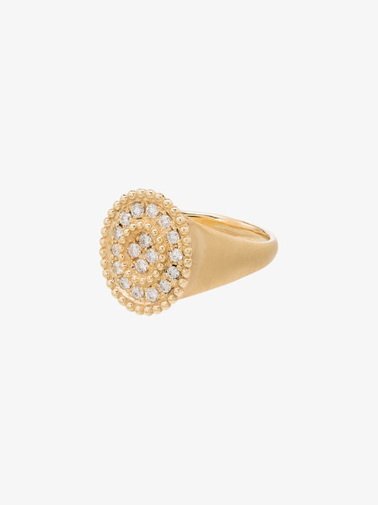 18k Yellow Gold Prime Diamond Signet Ring