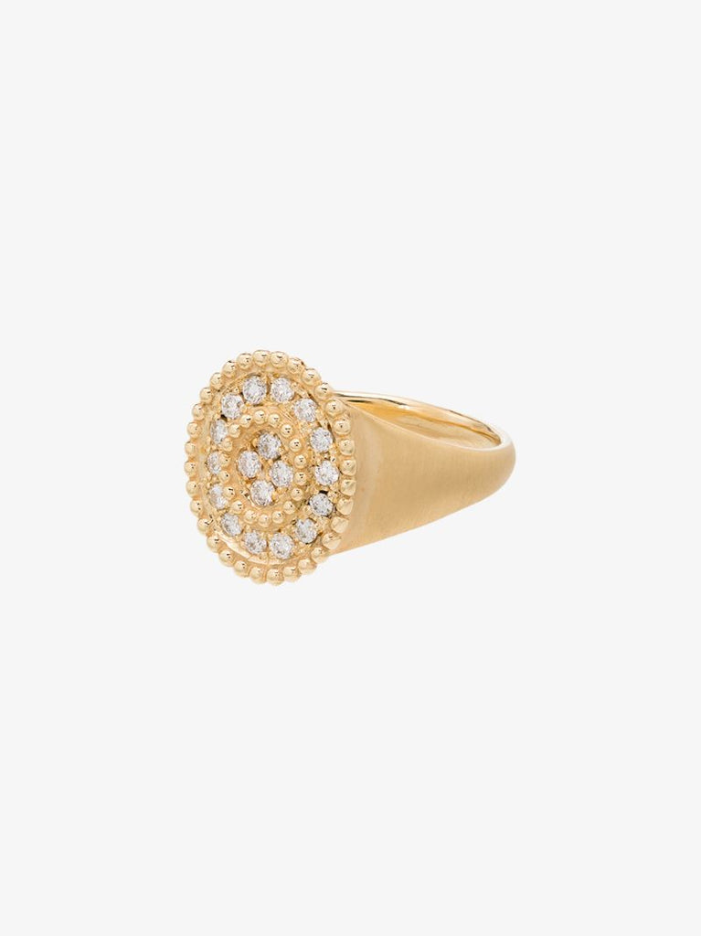 18k Yellow Gold Prime Diamond Signet Ring