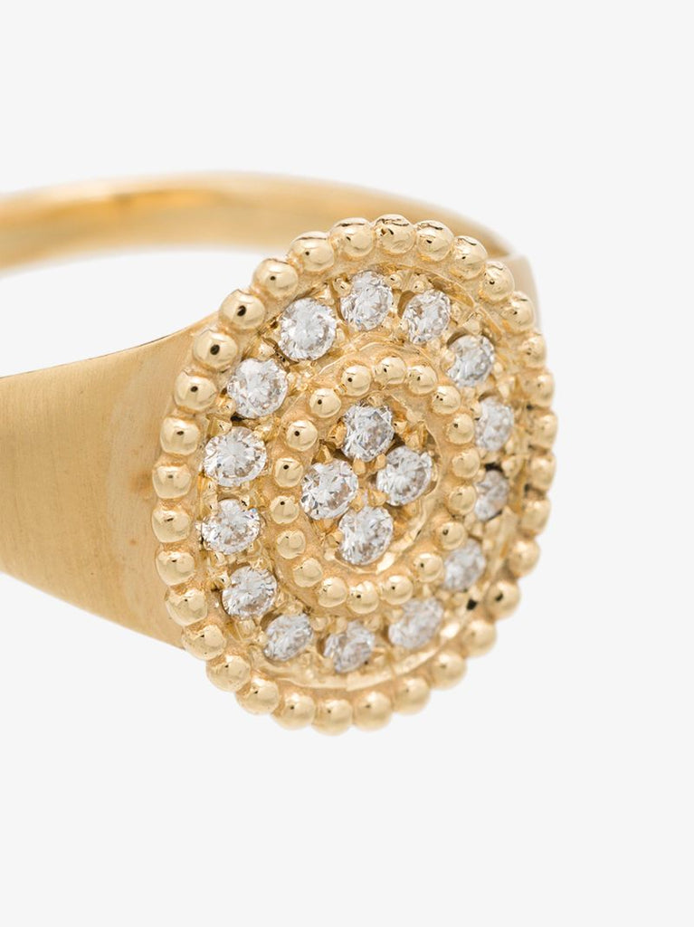 18k Yellow Gold Prime Diamond Signet Ring