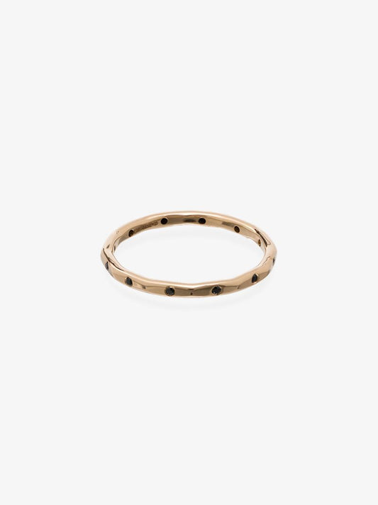 14k Yellow Gold Black Diamond Ring
