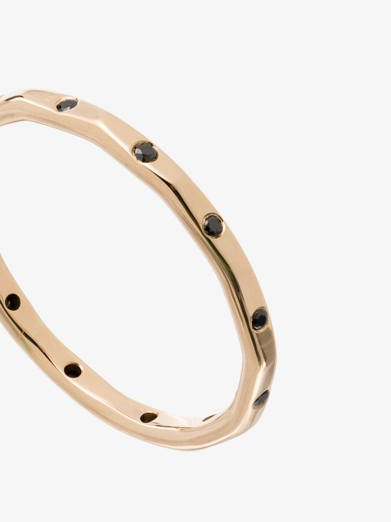 14k Yellow Gold Black Diamond Ring