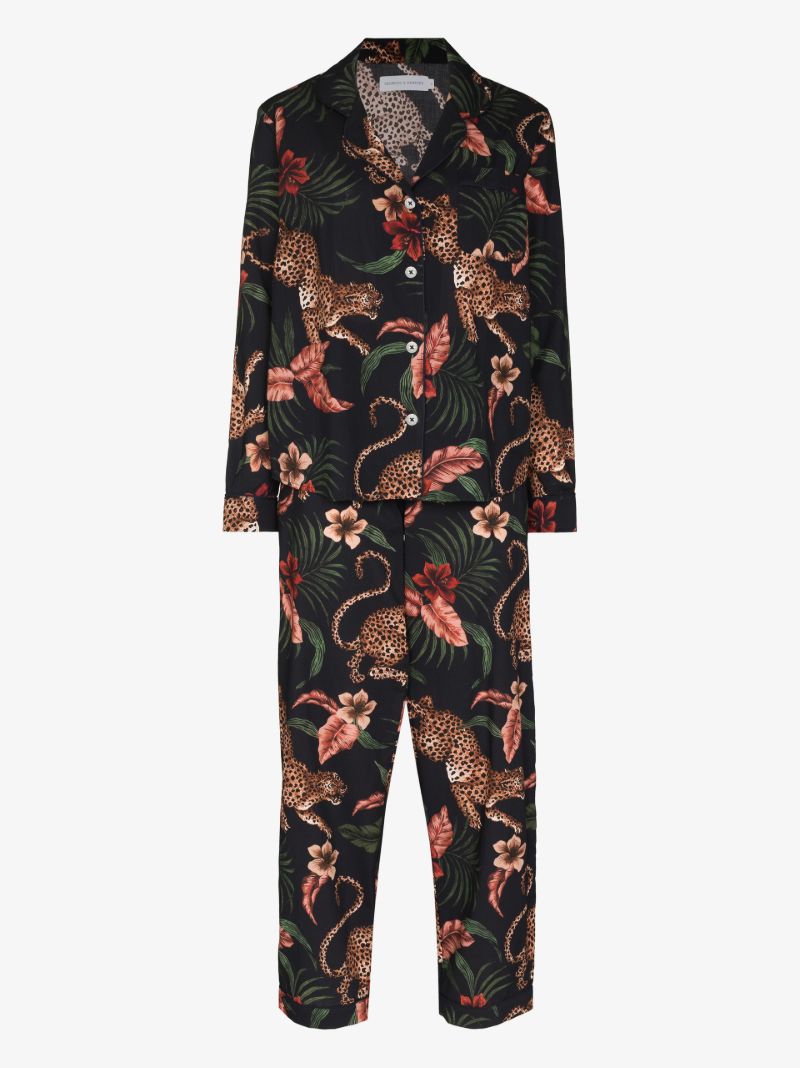 Black Soleia Print Pyjamas