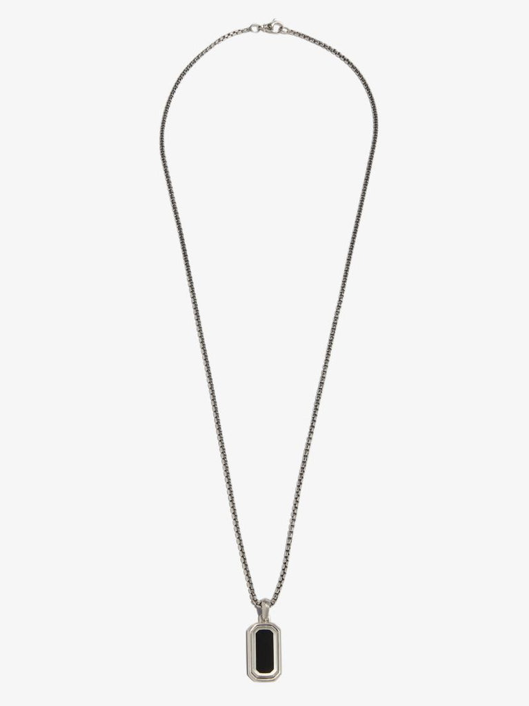 Sterling Silver Deco Onyx Charm