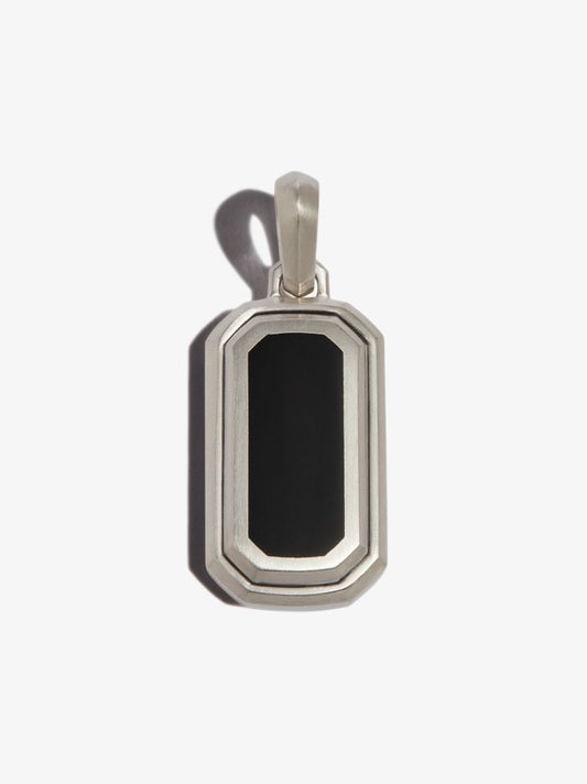 Sterling Silver Deco Onyx Charm