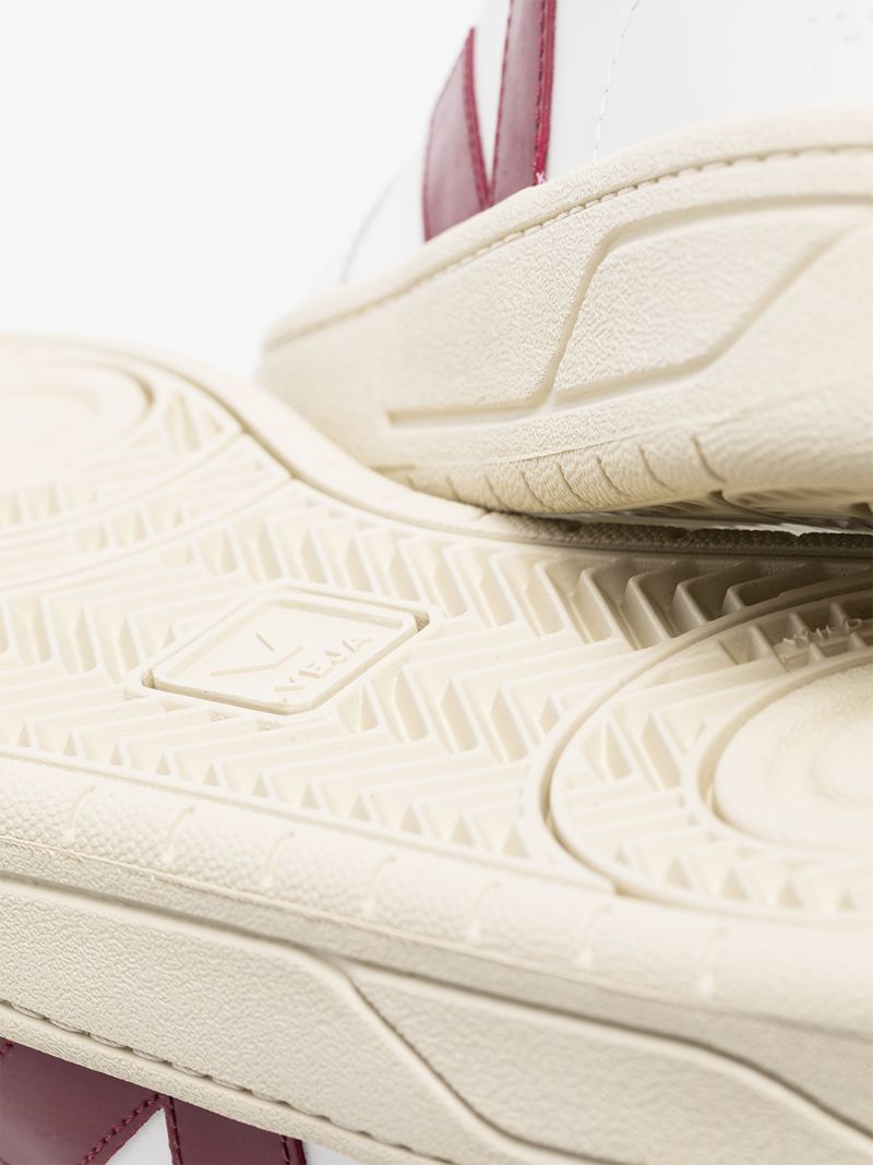 White V-12 Leather Sneakers