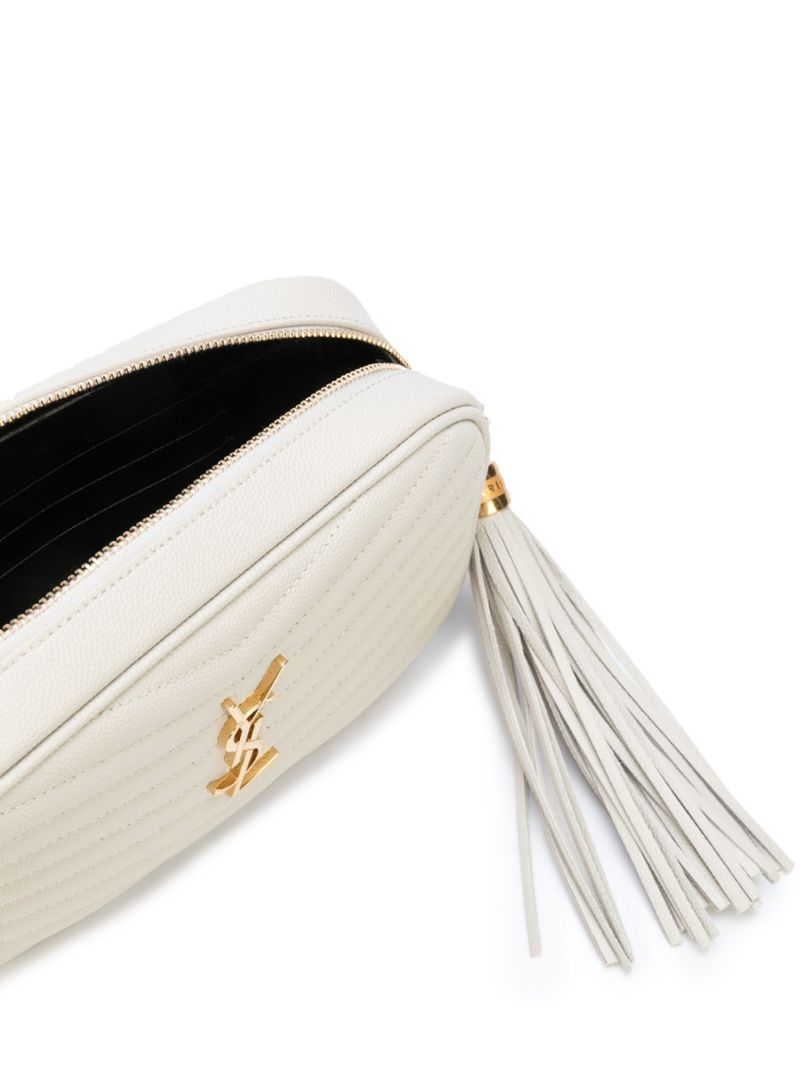 White Lou Mini Leather Camera Bag