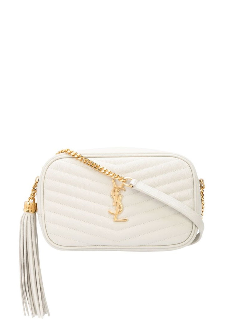 White Lou Mini Leather Camera Bag