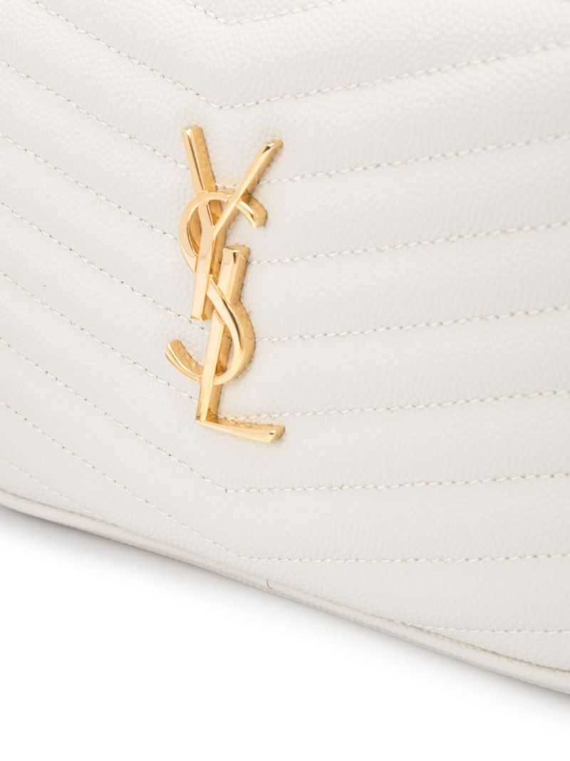 White Lou Mini Leather Camera Bag