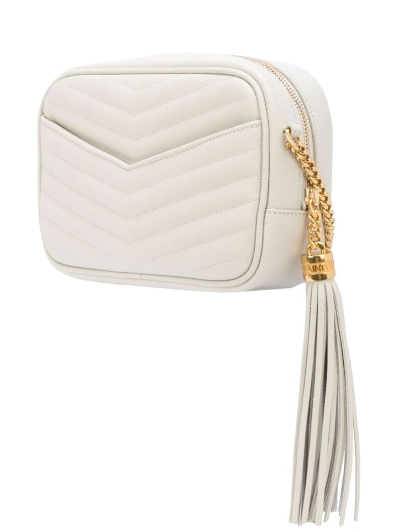 White Lou Mini Leather Camera Bag