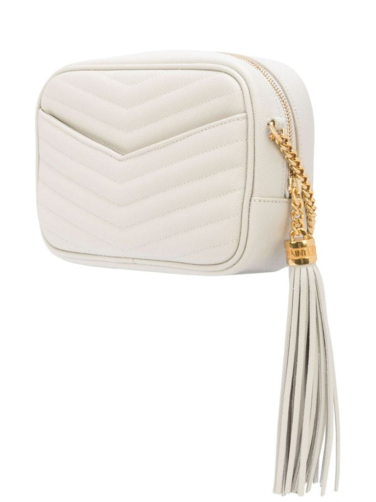 White Lou Mini Leather Camera Bag