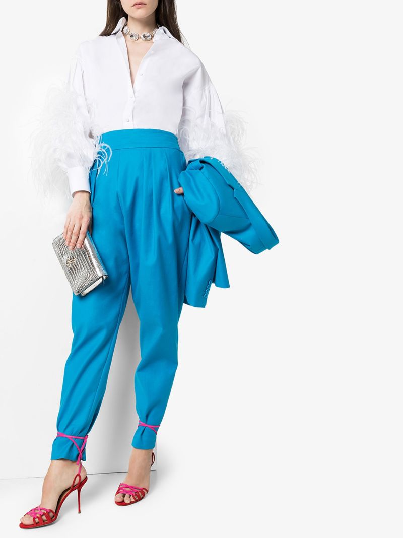 Feather Sleeve Cotton Shirt