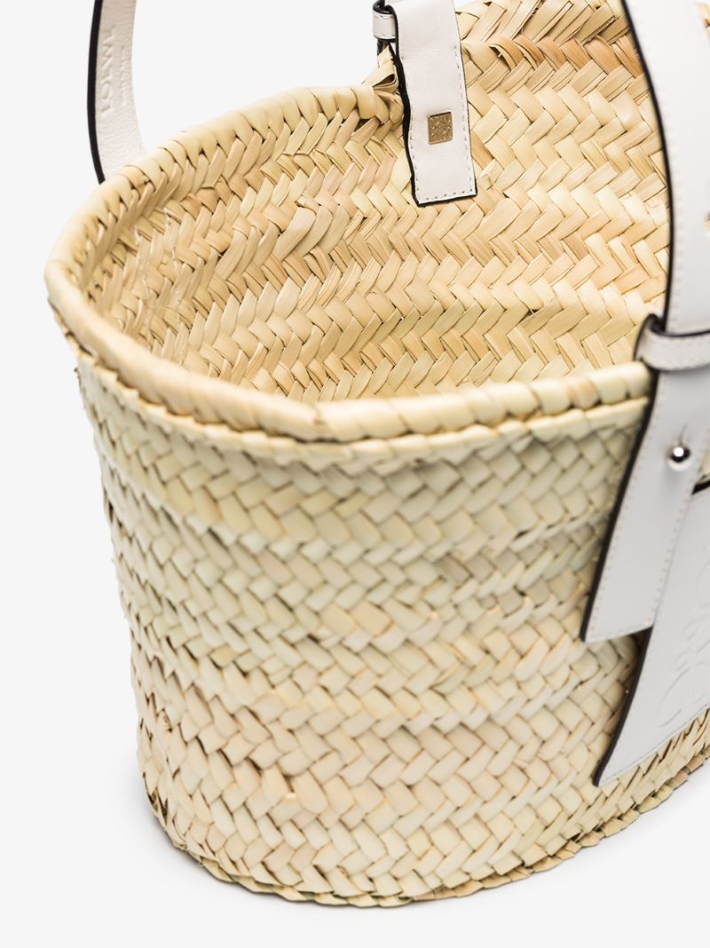 Neutral Raffia Basket Tote Bag