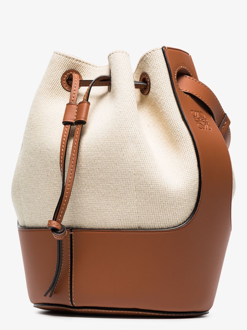 Cream Balloon Canvas Bucket Bag