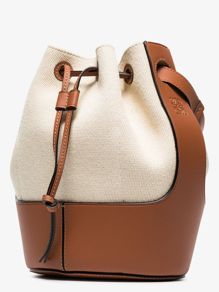 Cream Balloon Canvas Bucket Bag