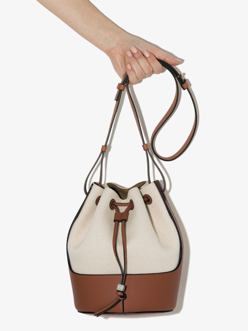 Cream Balloon Canvas Bucket Bag