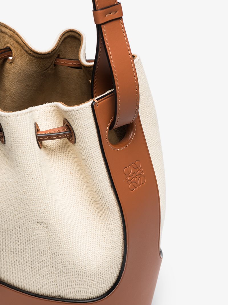 Cream Balloon Canvas Bucket Bag