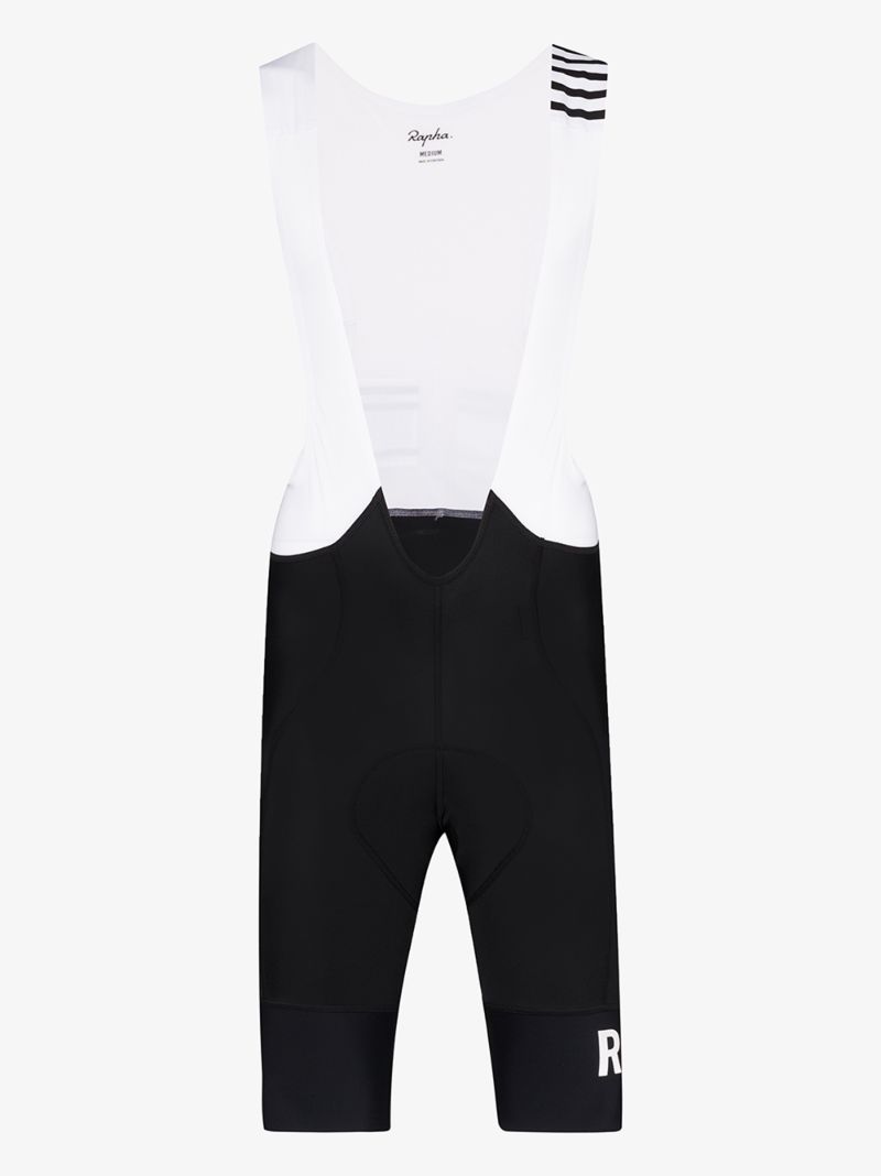 Black and White Pro Team Ii Bib Cycling Shorts