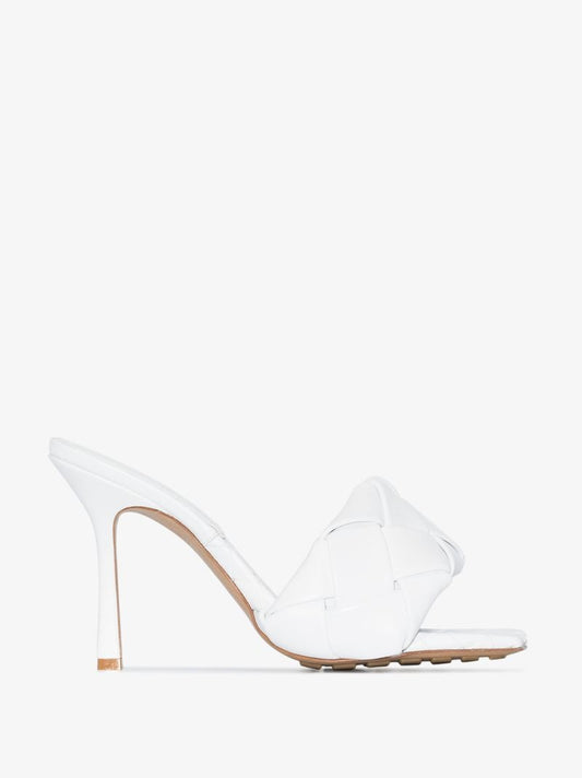 White Lido 90 Leather Sandals