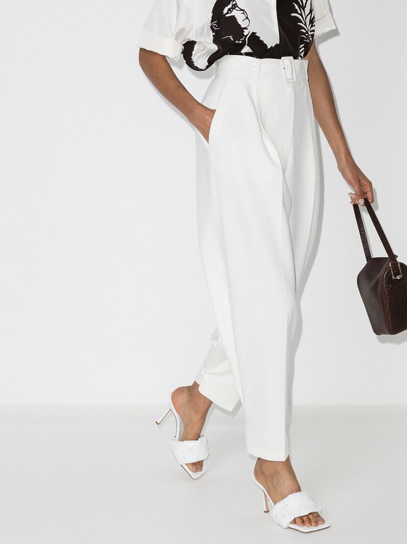 White Lido 90 Leather Sandals