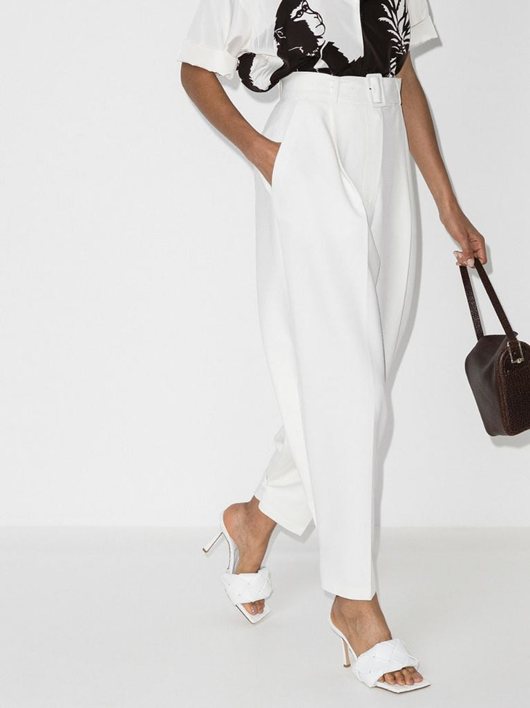 White Lido 90 Leather Sandals