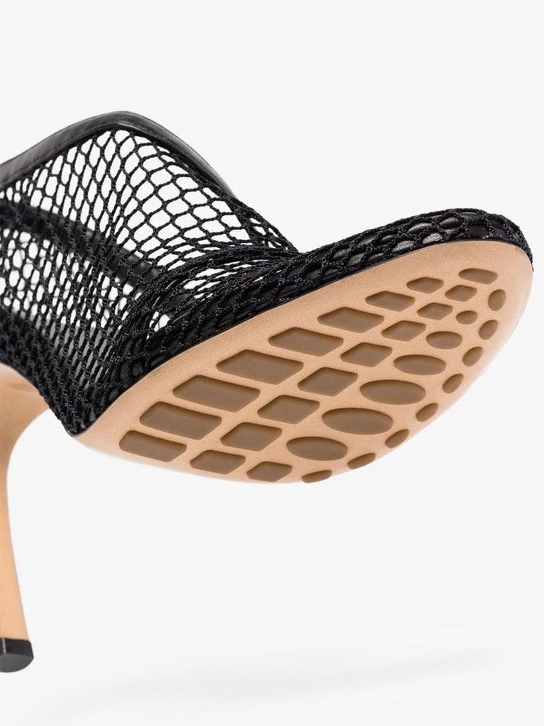 Black 90 Ankle Chain Sandals