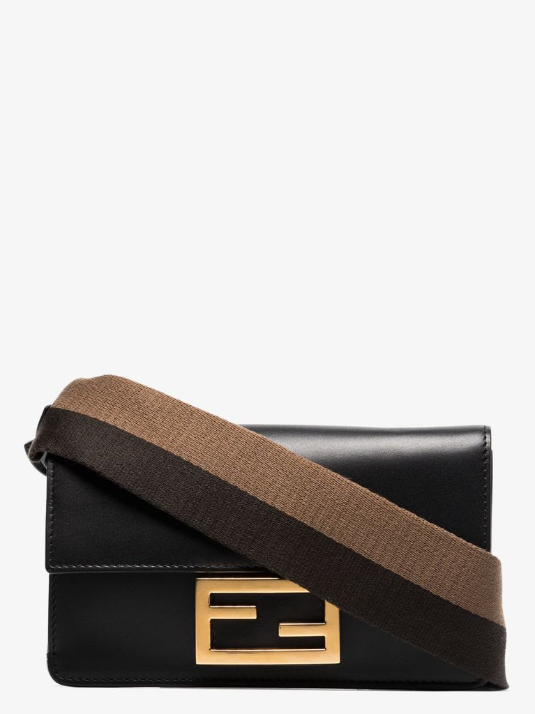 Black Baguette Leather Mini Bag
