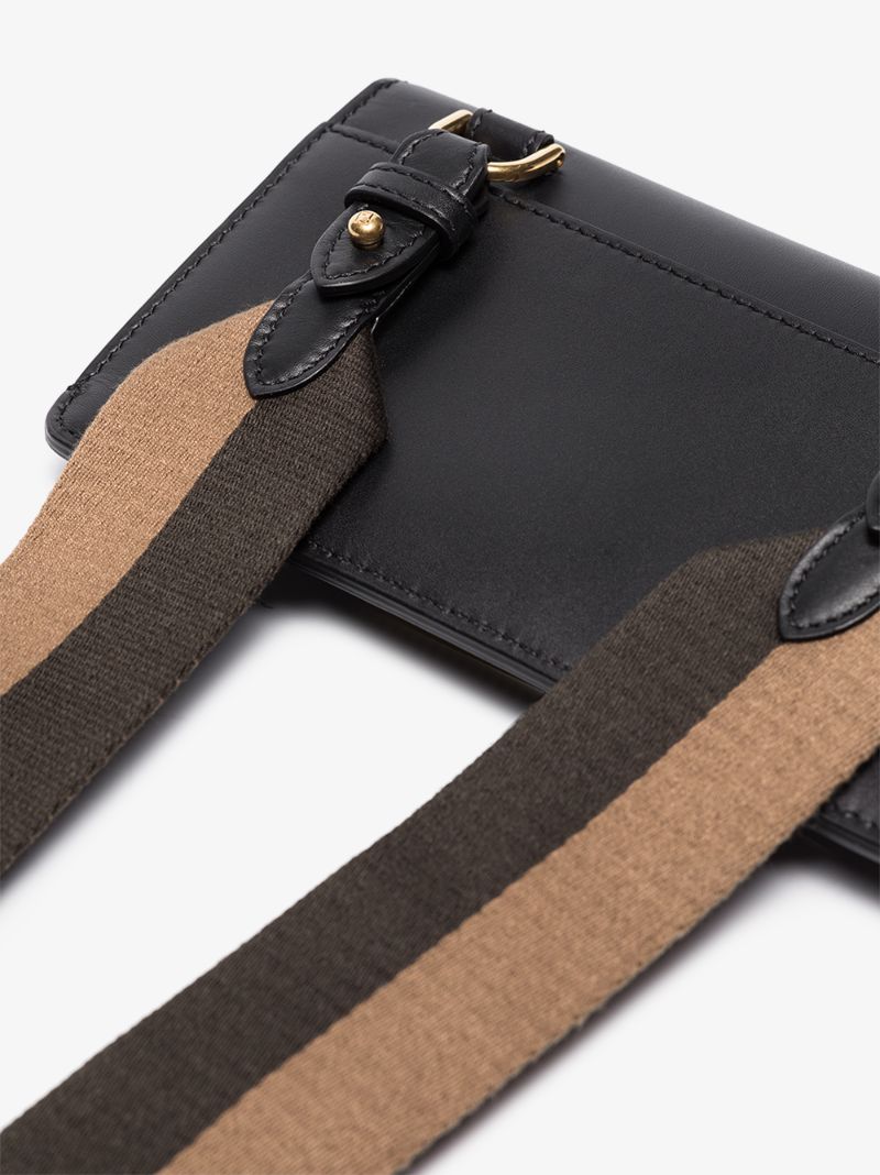 Black Baguette Leather Mini Bag