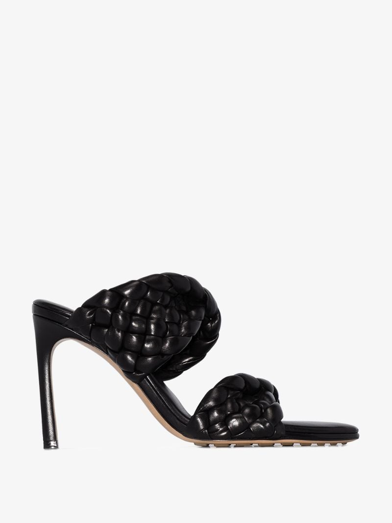 Black Bv Curve 95 Leather Sandals