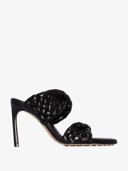 Black Bv Curve 95 Leather Sandals
