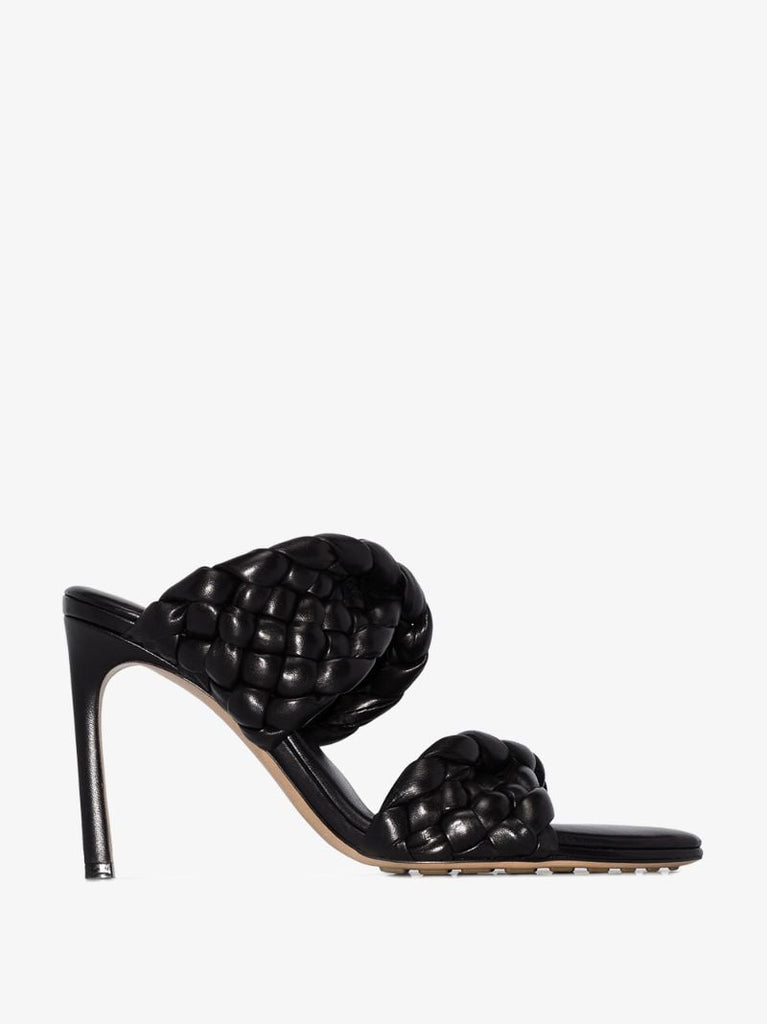 Black Bv Curve 95 Leather Sandals