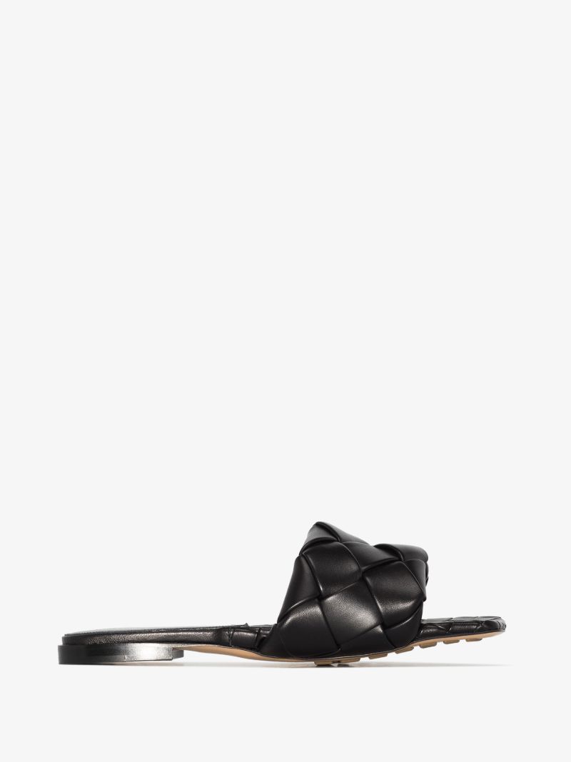 Black Lido Leather Sandals