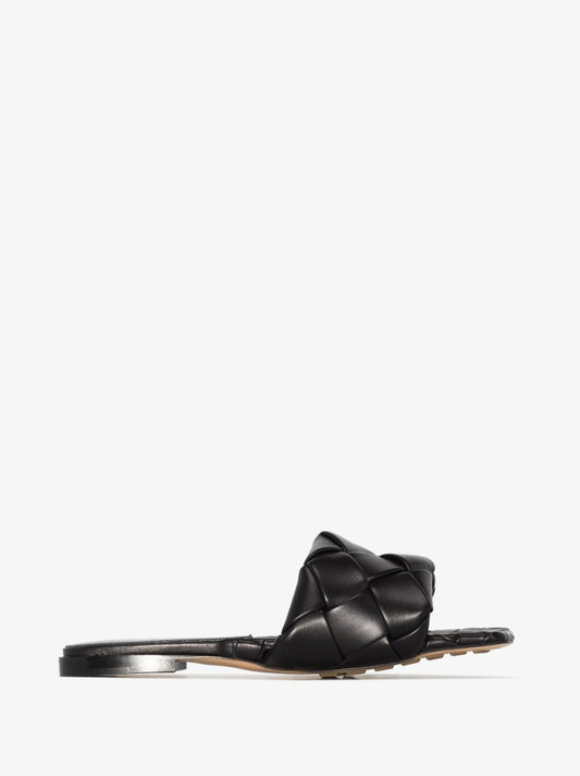 Black Lido Leather Sandals