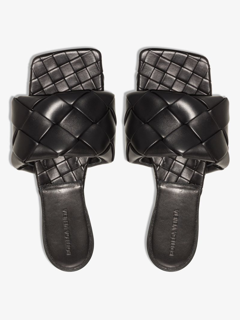 Black Lido Leather Sandals