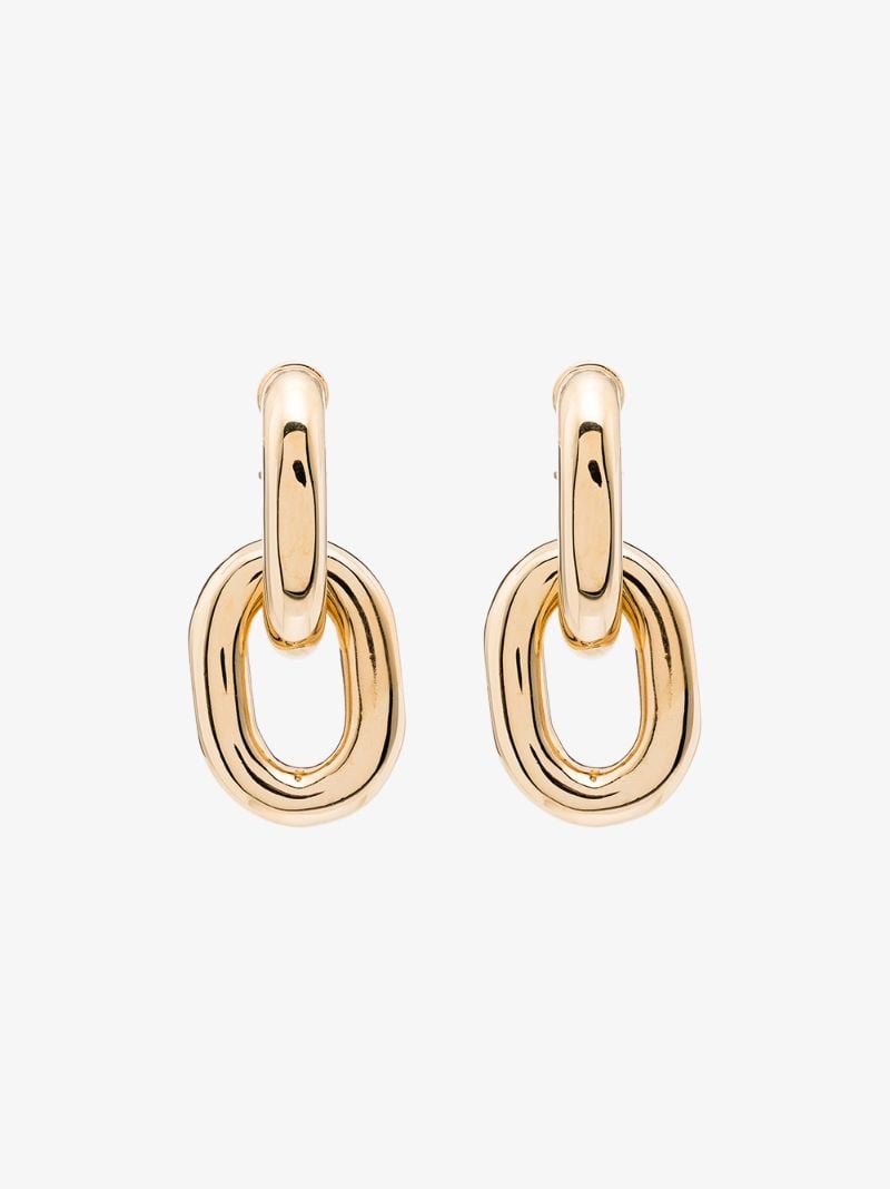 Gold Tone Chain Link Earrings