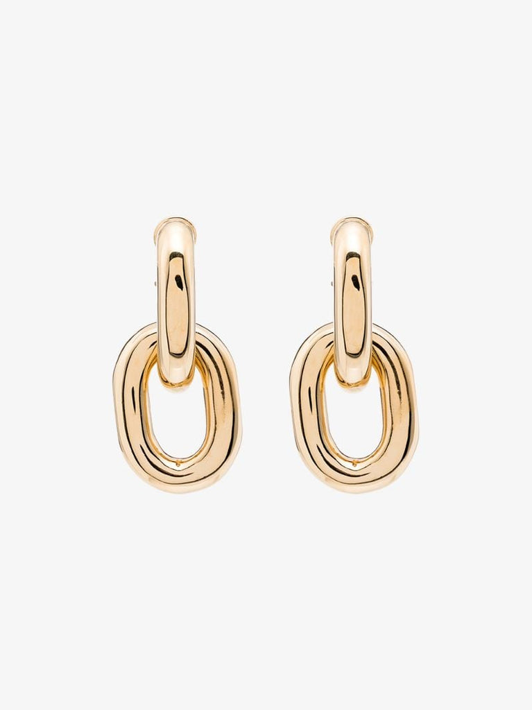 Gold Tone Chain Link Earrings