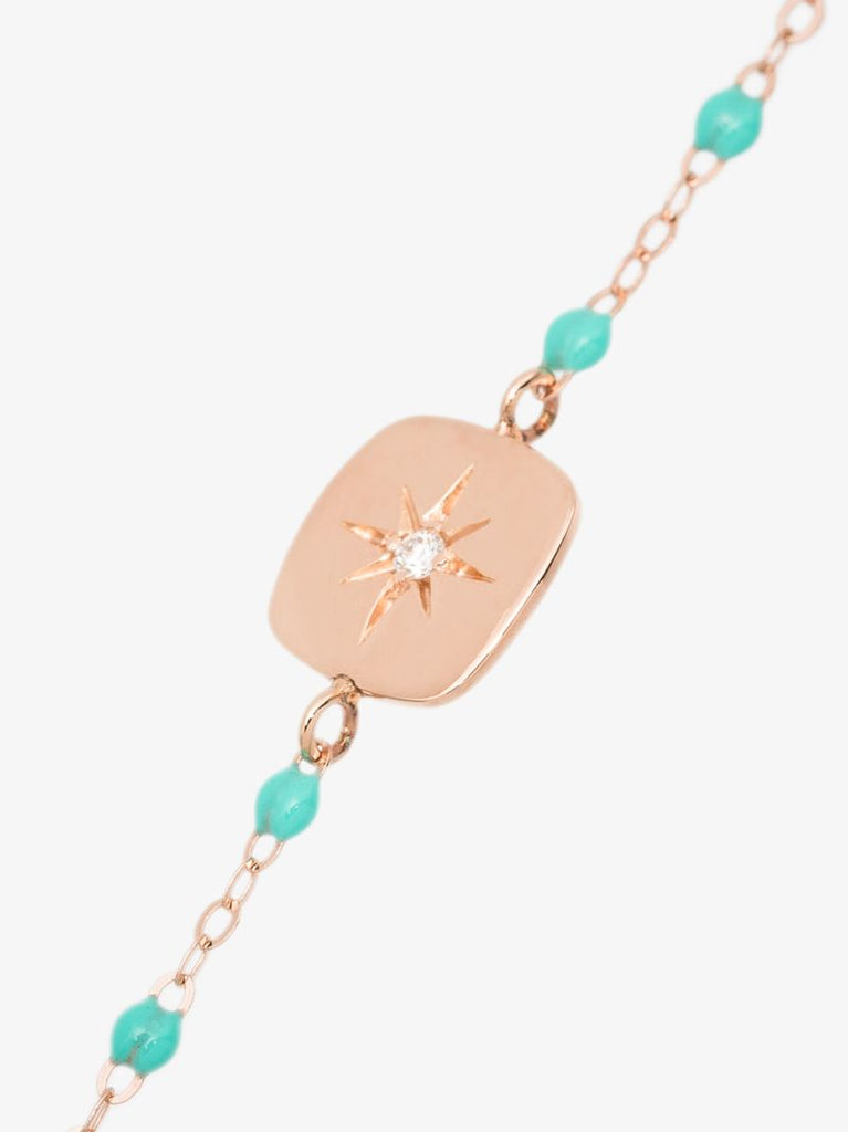 18k Yellow Gold Miss Gigi 17 Cm Beaded Diamond Bracelet