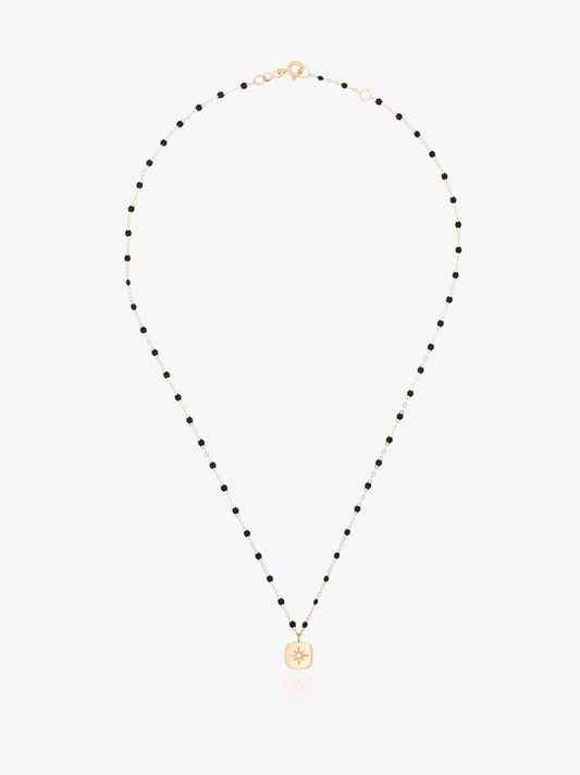 18k Yellow Gold Miss Gigi 42 Cm Beaded Diamond Necklace
