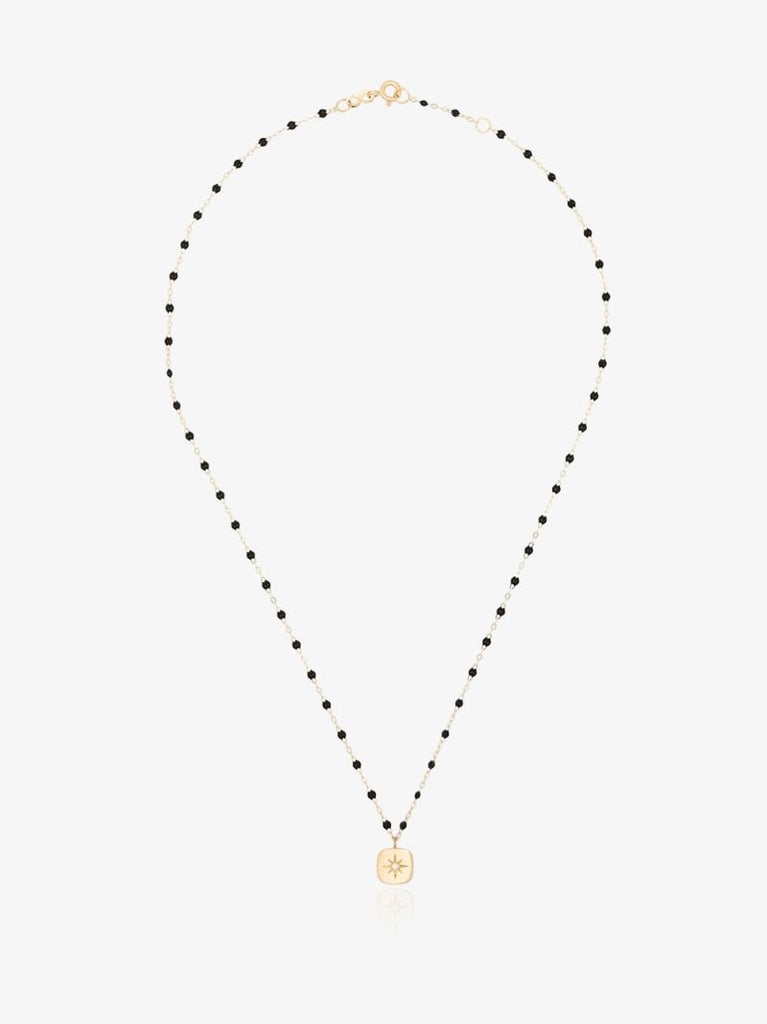 18k Yellow Gold Miss Gigi 42 Cm Beaded Diamond Necklace