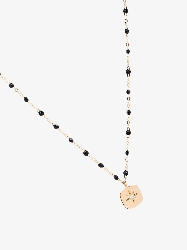 18k Yellow Gold Miss Gigi 42 Cm Beaded Diamond Necklace