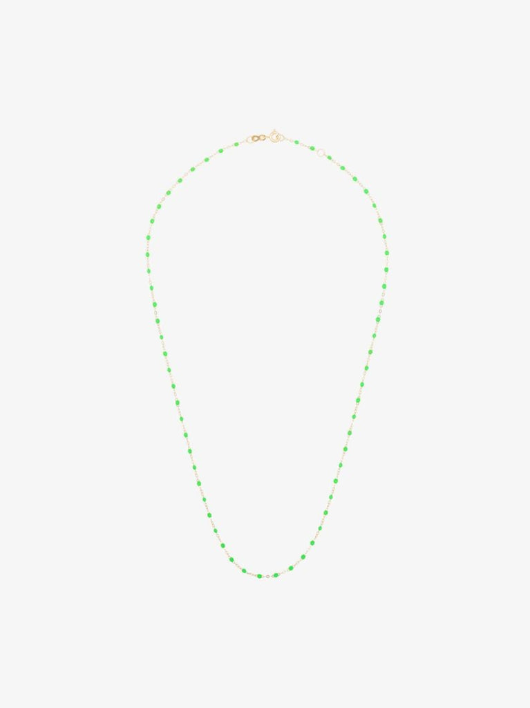 18k Yellow Gold 50 Cm Beaded Necklace