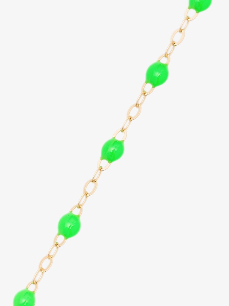 18k Yellow Gold 50 Cm Beaded Necklace