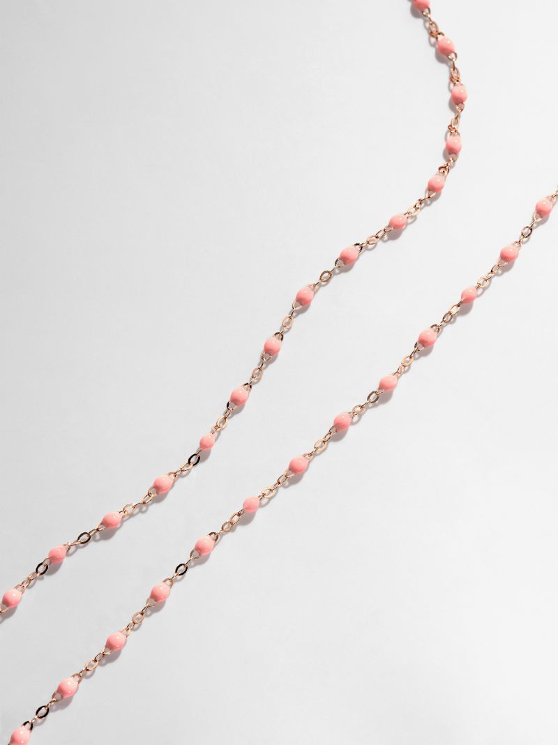 18k Rose Gold 50 Cm Beaded Necklace
