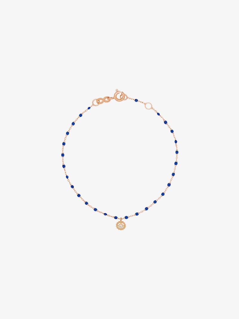 18k Rose Gold 17 Cm Diamond Charm Bracelet