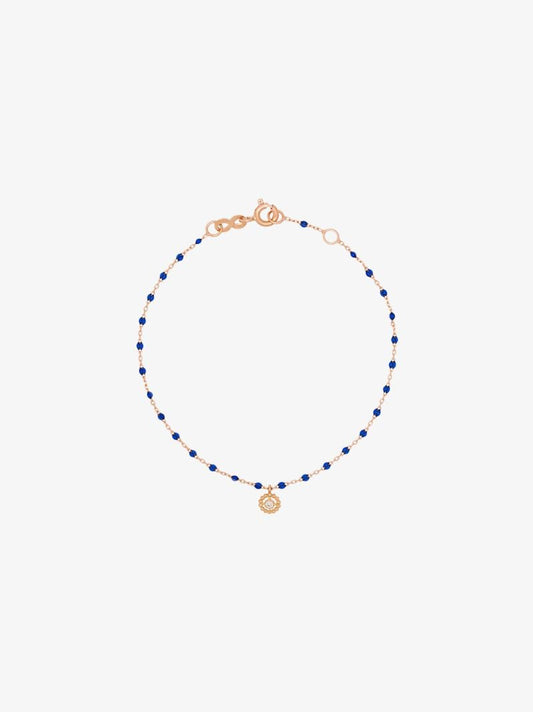 18k Rose Gold 17 Cm Diamond Charm Bracelet